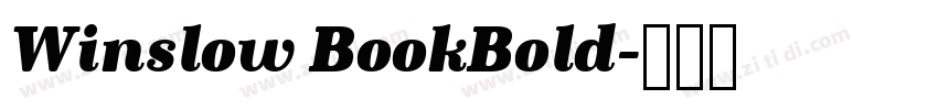 Winslow BookBold字体转换